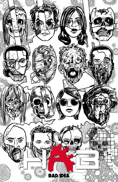 HAB #5 (OF 6) CVR D DAVID LAPHAM BW INFECTED SKULLS VAR BAD IDEA Joshua Dysart David Lapham David Lapham PREORDER