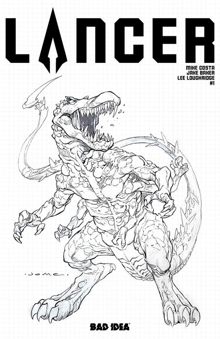 LANCER #1 (OF 4) CVR E INC 1:20 JEROME OPENA DESIGN VAR BAD IDEA Mike Costa Jake Baker Jerome Opena PREORDER