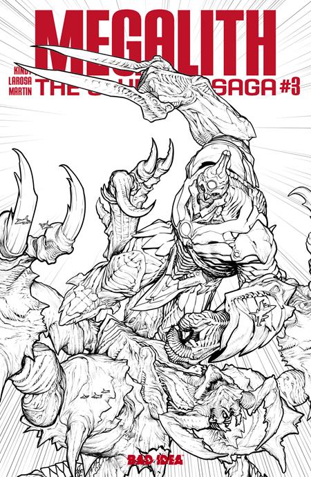 OLYMPUS SAGA MEGALITH #3 (OF 4) CVR E INC 1:50 BRANDON PETERSON BW VAR BAD IDEA Matt Kindt Lewis LaRosa Brandon Peterson PREORDER