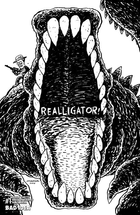 Realligator 1 Comic Manix Abrera Incentive B&W Variant (1:20) Bad Idea Comics 2026