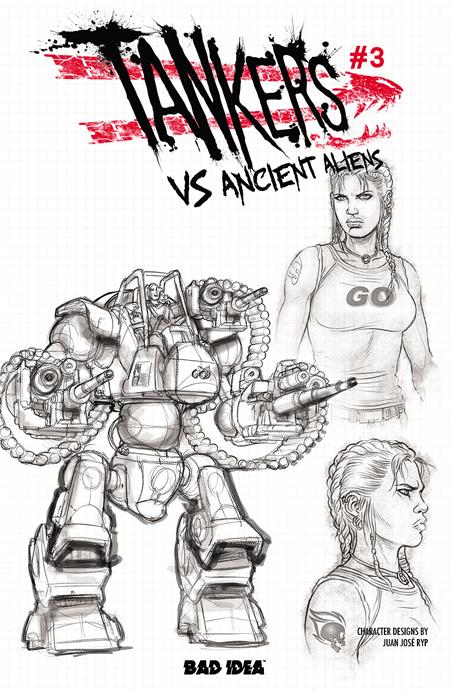 Tankers Vs. Ancient Aliens 3 Comic Juan Jose Ryp Design Variant Bad Idea Comics 2026