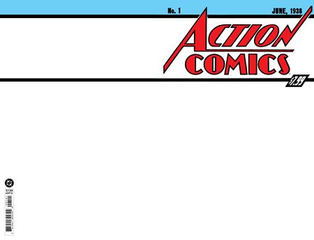 Action Comics, Vol. 1 1 Comic Facsimile Blank Variant DC Comics 2026