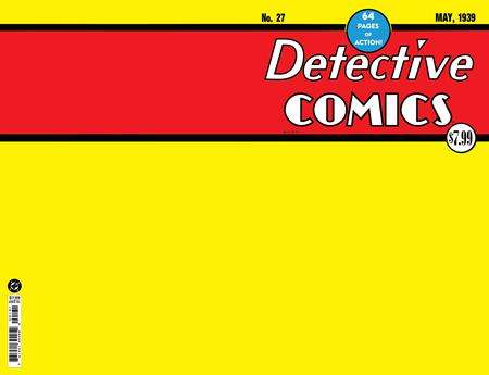Detective Comics, Vol. 1 27 Comic Blank Facsimile Variant DC Comics 2026