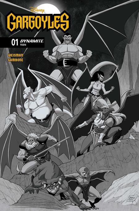 GARGOYLES #1 (2026) CVR K INC 1:15 DREW MOSS LINE ART VAR DYNAMITE Entertainment Greg Weisman Gerard Gambone Drew Moss PREORDER