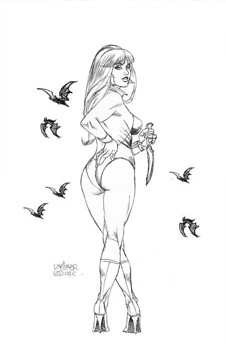 VAMPIRELLA (2026) #4 CVR O INC 1:10 JOSEPH MICHAEL LINSNER LINE ART VIRGIN VAR DYNAMITE Entertainment Christopher Priest Davis Goetten Joseph Michael Linsner PREORDER