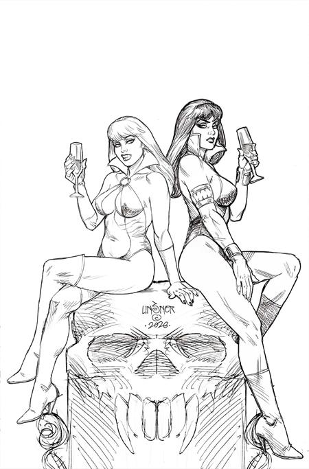 VAMPIRELLA (2026) #5 CVR P INC 1:10 JOSEPH MICHAEL LINSNER LINE ART VIRGIN VAR DYNAMITE Entertainment Christopher Priest Davis Goetten Joseph Michael Linsner PREORDER