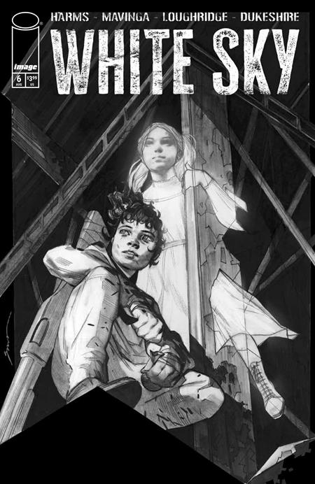 WHITE SKY #6 CVR D ELIZA IVANOVA B&W VAR (MR) Image Comics William Harms JP Mavinga, Lee Loughridge Eliza Ivanova PREORDER