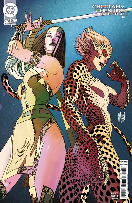 Cheetah and Cheshire rob The Justice League 2 Comic Guillem March Variant DC Comics 2025