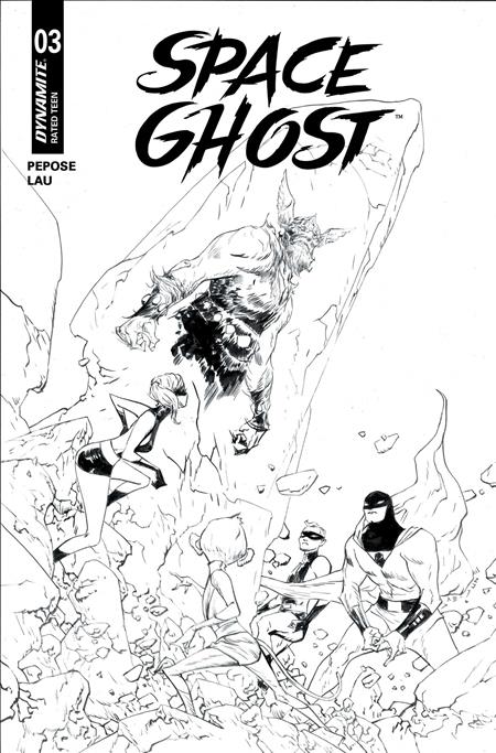Space Ghost (Dynamite), Vol. 2 3 Comic 1:10 Jae Lee Incentive B&W Dynamite Entertainment 2025
