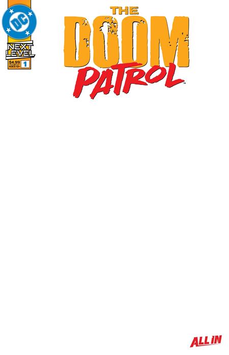 Doom Patrol, Vol. 7 1 Comic Blank Variant DC Comics 2026