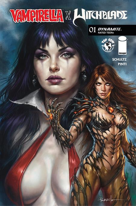VAMPIRELLA X WITCHBLADE SPECIAL #1 (ONE SHOT) CVR B LUCIO PARRILLO VAR DYNAMITE Entertainment Erica Schultz Valentina Pinti Lucio Parrillo PREORDER