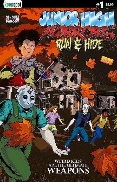 JUNIOR HIGH HORRORS RUN & HIDE #1 (ONE SHOT) CVR A ERIC KENT WEAPONS SPOOF BAGGED WITH TRADING CARD Ex Posse Holdings Rob Potchak Eric Kent Eric Kent PREORDER