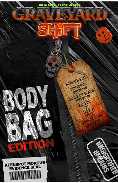 MARK SPEARS GRAVEYARD SHIFT #1 CVR D MARK SPEARS BODY BAG EDITION BLIND BAG WITH BONUS TRADING CARD VAR Ex Posse Holdings Mark Spears Mark Spears Mark Spears PREORDER