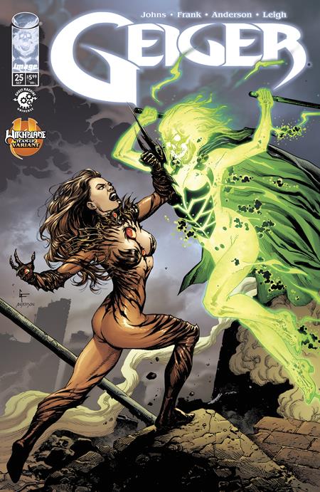 GEIGER #25 CVR F GARY FRANK & BRAD ANDERSON WITCHBLADE TEAM UP VAR Image Comics Geoff Johns Gary Frank, Brad Anderson Gary Frank, Brad Anderson PREORDER