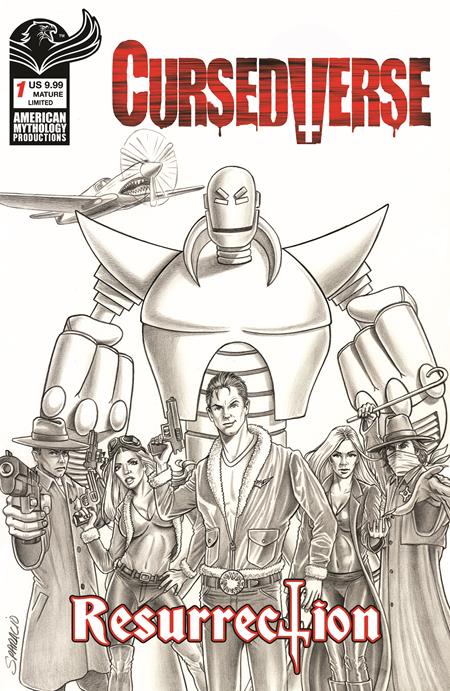 CURSEDVERSE RESURRECTION #1 CVR E MARK SPARACIO LTD B&W VAR Prana Publishers S.A. Check, James Kuhoric Mark Sparacio, Giancarlo Caracuzzon, Emanuele Tommarelli Mark Sparacio PREORDER