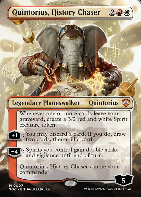 Quintorius, History Chaser