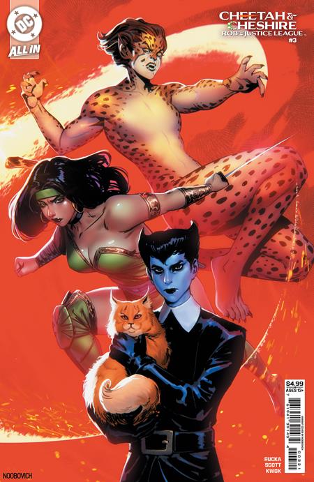 Cheetah and Cheshire Rob the Justice League 3 Comic Noobovich DC Comics 2025
