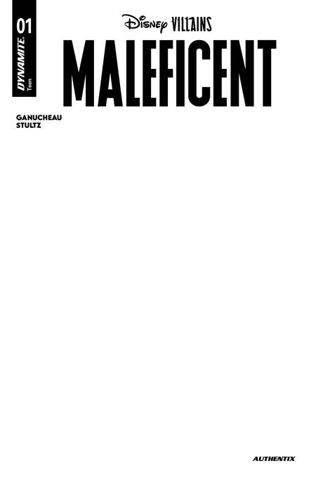 DISNEY VILLAINS MALEFICENT #1 CVR E BLANK AUTHENTIX VAR DYNAMITE Entertainment Paulina Ganucheau Theo Stultz PREORDER