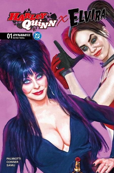 Harley Quinn X Elvira 1 Comic 1:10 Mark Spears Incentive Pink Dynamite Entertainment 2025