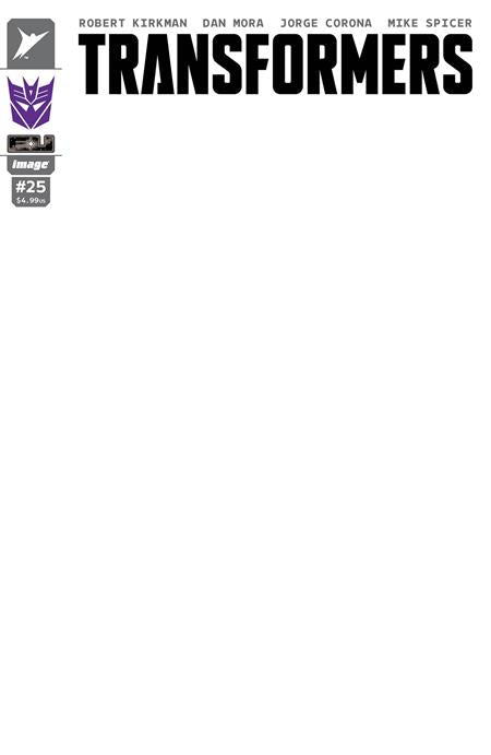 Transformers (Image) 25 Comic Blank Sketch Decepticon Image Comics 2025