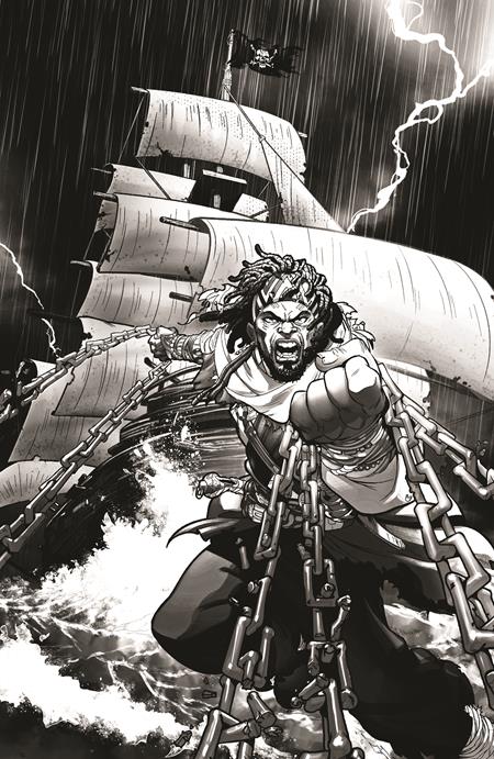 SHAQUILLE ONEAL PRESENTS VENGEANCE UNCHAINED THE LEGEND OF BLACK CAESAR #1 (OF 5) CVR H INC 1:20 RAY ANTHONY HEIGHT B&W SKETCH VAR Archie Comics Publications Stephanie Williams Ray-Anthony Height, Studio Skye Tiger Ray-Anthony Height PREORDER