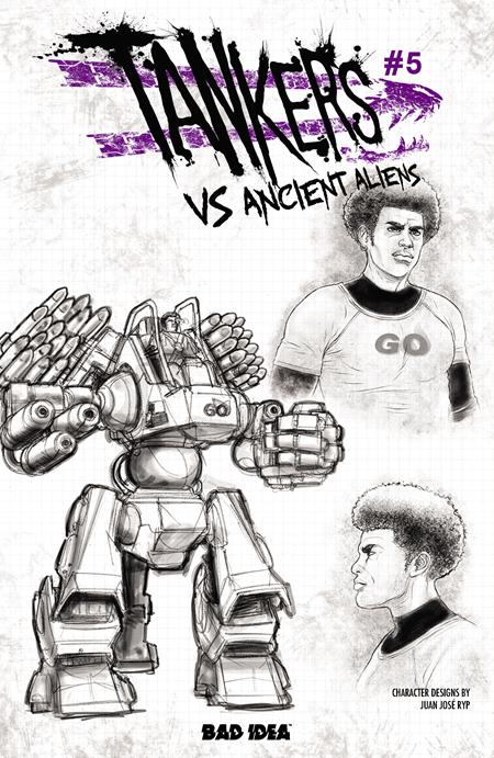 TANKERS VS ANCIENT ALIENS #5 (OF 5) CVR C JUAN JOSE RYP DESIGN VAR BAD IDEA Robert Venditti Robert Gill Juan Jose Ryp PREORDER