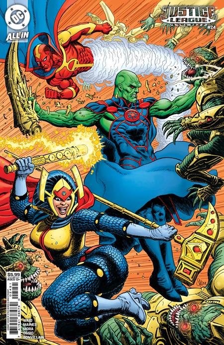 JUSTICE LEAGUE UNLIMITED #24 CVR E STEVE SKROCE CARD STOCK VAR DC Comics Mark Waid, Nicole Maines Dan Mora Steve Skroce PREORDER