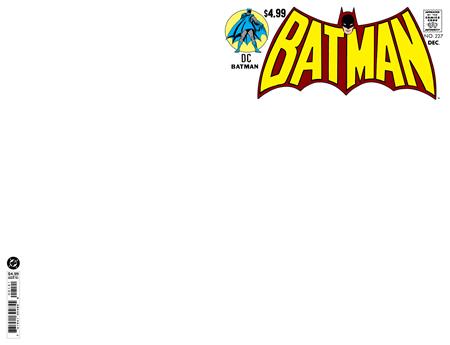 Batman, Vol. 1 #227 (Cvr C) (2026) Facsimile Blank Variant