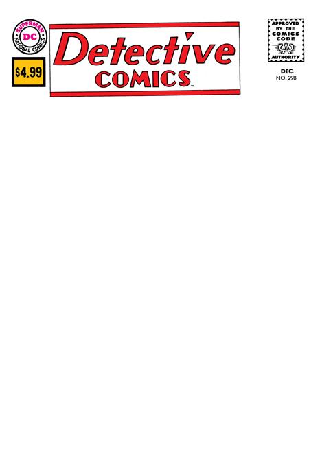 Detective Comics, Vol. 1 #298 (2026) Blank Facsimile Variant