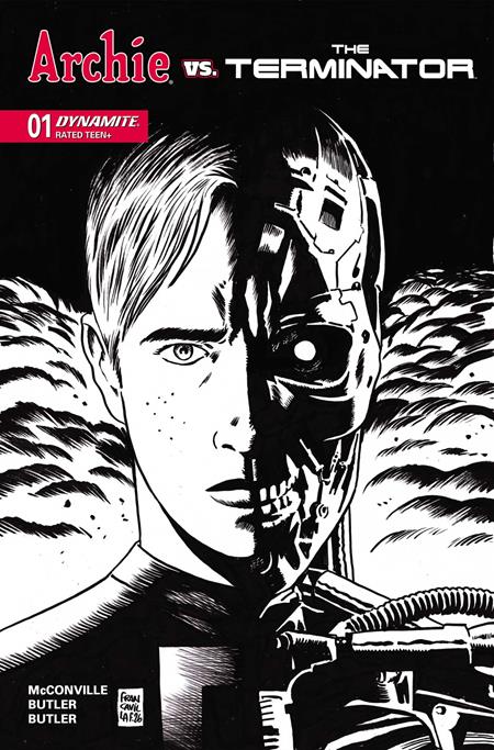 ARCHIE VS THE TERMINATOR #1 CVR O INC 1:25 FRANCESCO FRANCAVILLA LINE ART VAR DYNAMITE Entertainment Rory McConvilla Steven Butler, Lily Butler Francesco Francavilla PREORDER