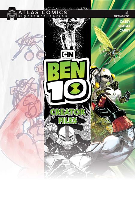BEN 10 #1 CREATOR FILES (ONE SHOT) CVR C ROBERT CAREY ATLAS EDITION SIGNED BY JOE CASEY VAR DYNAMITE Entertainment Joe Casey, Steven T. Seagle Robert Carey Robert Carey PREORDER