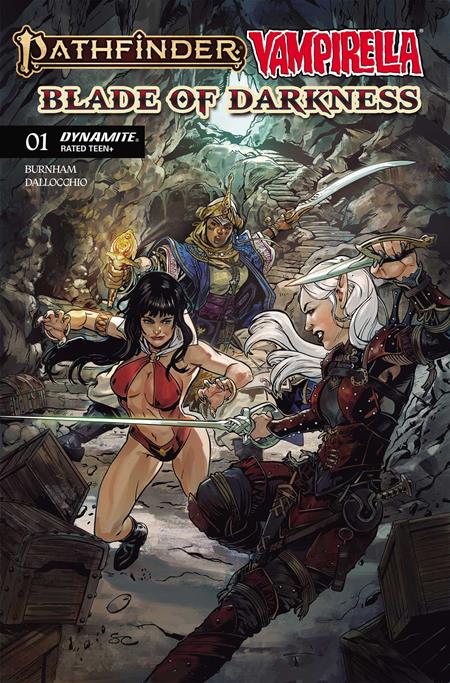 PATHFINDER VAMPIRELLA BLADE OF DARKNESS #1 CVR A STEVEN CUMMINGS DYNAMITE Entertainment Erik Burnham Federico Dallocchio Steven Cummings PREORDER