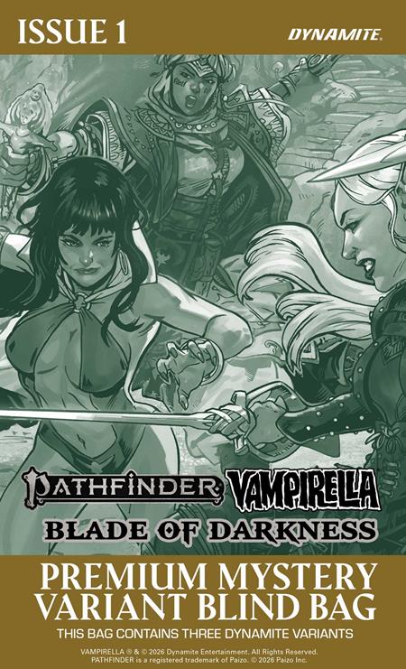 PATHFINDER VAMPIRELLA BLADE OF DARKNESS #1 CVR G PREMIUM MYSTERY BLIND BAG VAR DYNAMITE Entertainment Erik Burnham Federico Dallocchio Premium Mystery Blind Bag PREORDER