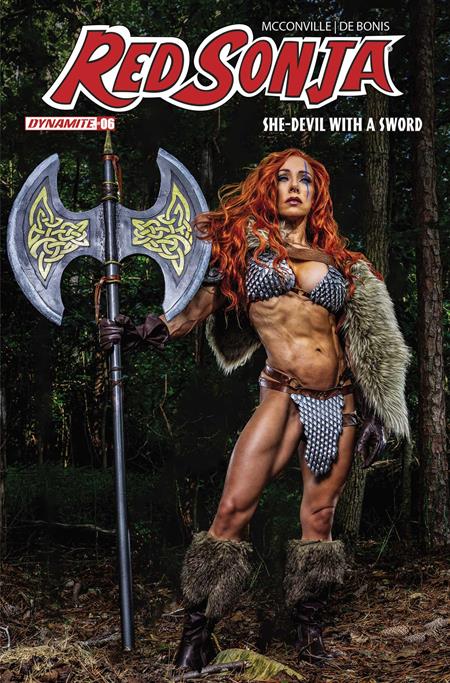 RED SONJA SHE DEVIL WITH A SWORD #6 CVR E COSPLAY VICTORIA RECCHIONE VAR DYNAMITE Entertainment Rory McConville Pablo de Bonis Cosplay - Victoria Recchione PREORDER