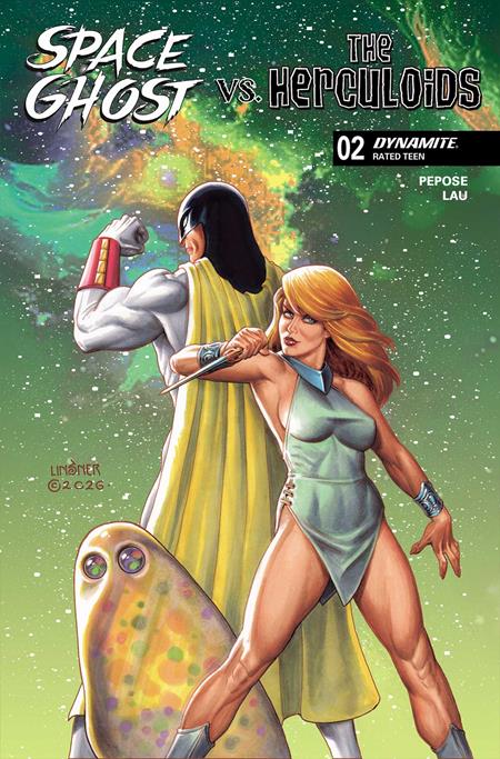 SPACE GHOST VS THE HERCULOIDS #2 CVR C JOSEPH MICHAEL LINSNER VAR DYNAMITE Entertainment David Pepose Jonathan Lau Joseph Michael Linsner PREORDER