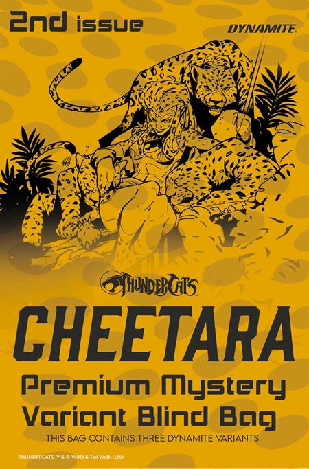 THUNDERCATS CHEETARA #2 CVR H PREMIUM MYSTERY BLIND BAG VAR DYNAMITE Entertainment Saladin Ahmed Andrea Arcari Premium Mystery Blind Bag PREORDER