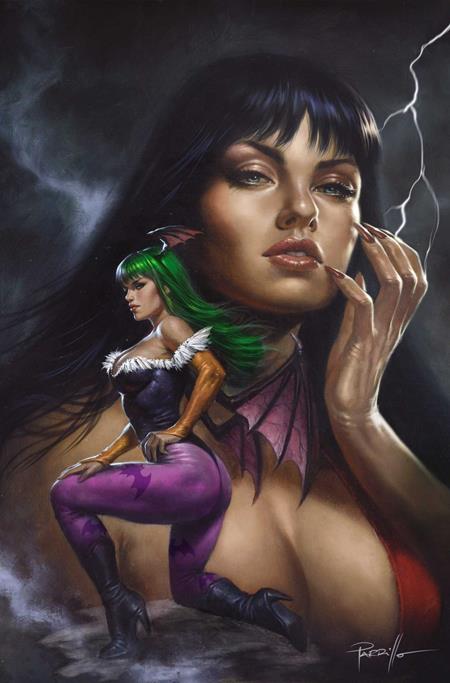 VAMPIRELLA VS DARKSTALKERS SPECIAL #1 (ONE SHOT) CVR H LUCIO PARRILLO LTD VIRGIN VAR DYNAMITE Entertainment Tim Seeley Drax Lucio Parrillo PREORDER