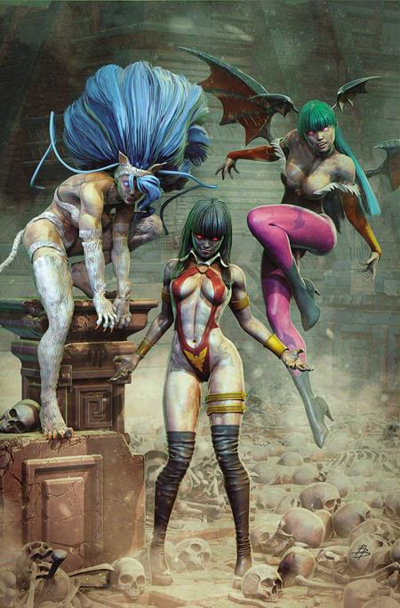 VAMPIRELLA VS DARKSTALKERS SPECIAL #1 (ONE SHOT) CVR L INC 1:15 BJORN BARENDS VIRGIN VAR DYNAMITE Entertainment Tim Seeley Drax Bjorn Barends PREORDER