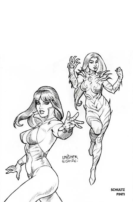 Vampirella X Witchblade Special 1 Comic Joseph Michael Linsner Incentive B&W Virgin Variant (1:20) Dynamite Entertainment 2026