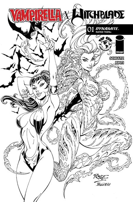 Vampirella X Witchblade Special 1 Comic John Royle Incentive B&W Variant (1:7) Dynamite Entertainment 2026