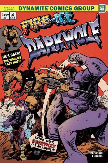 FIRE AND ICE DARKWOLF #4 CVR K ROBERT HACK VAR DYNAMITE Entertainment Dan Panosian Andrey Lunatik Robert Hack PREORDER