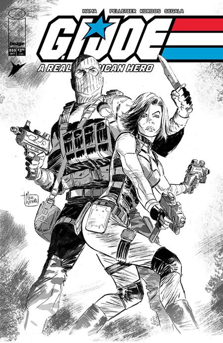 GI JOE A REAL AMERICAN HERO #333 CVR B LEE WEEKS B&W VAR Image Comics Larry Hama Paul Pelletier, Tony Kordos, Francesco Segala Lee Weeks PREORDER
