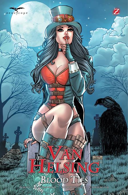 VAN HELSING ANNUAL 2026 BLOOD TIES (ONE SHOT) CVR B JYN LEONARD VAR Zenescope Entertainment David Wohl, Joe Brusha Massimiliano La Manno Jyn Leonard PREORDER
