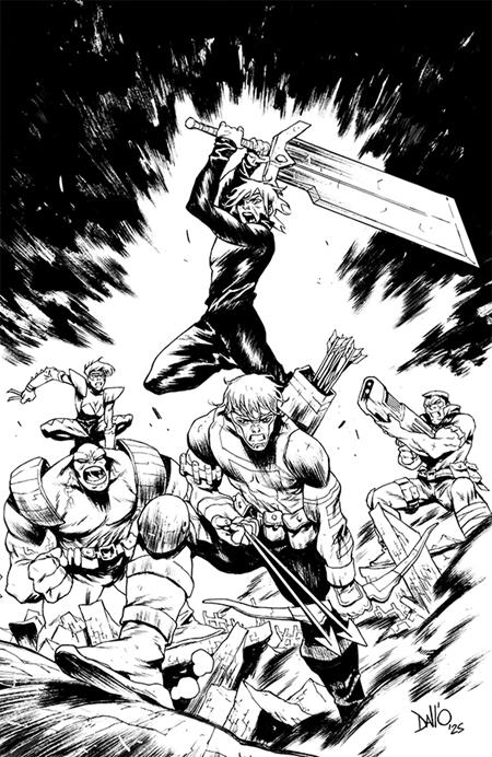 Lost Fantasy 5 Comic Maxi Dallo Youngblood Team-Up Variant B&W Image Comics 2025