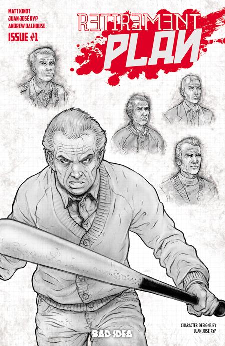 RETIREMENT PLAN #1 (ONE SHOT) CVR F INC 1:20 JUAN JOSE RYP DESIGN VAR BAD IDEA Matt Kindt Juan Jose Ryp Juan Jose Ryp PREORDER