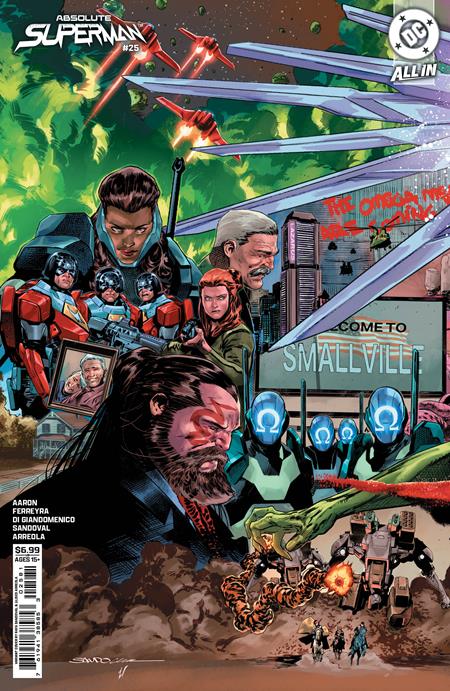 ABSOLUTE SUPERMAN #25 CVR H RAFA SANDOVAL LEFT CONNECTING CARD STOCK VAR DC Comics Jason Aaron Juan Ferreyra, Carmine Di Giandomenico, Rafa Sandoval Rafa Sandoval PREORDER