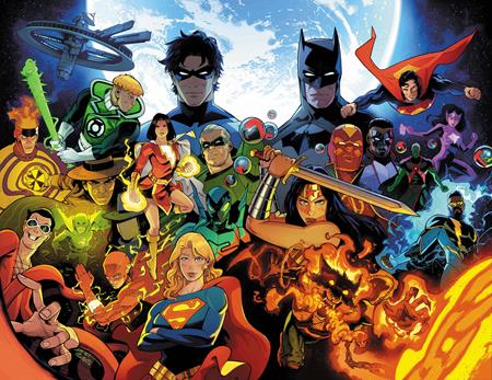JUSTICE LEAGUE UNLIMITED #25 CVR I RAFAEL PEREZ WRAPAROUND CARD STOCK VAR DC Comics Mark Waid, Nicole Maines Dan Mora, Fico Ossio Rafael Perez PREORDER