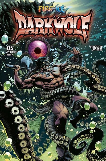 FIRE AND ICE DARKWOLF #5 CVR B RICCARDO LATINA VAR DYNAMITE Entertainment Dan Panosian Andrey Lunatik Riccardo Latina PREORDER