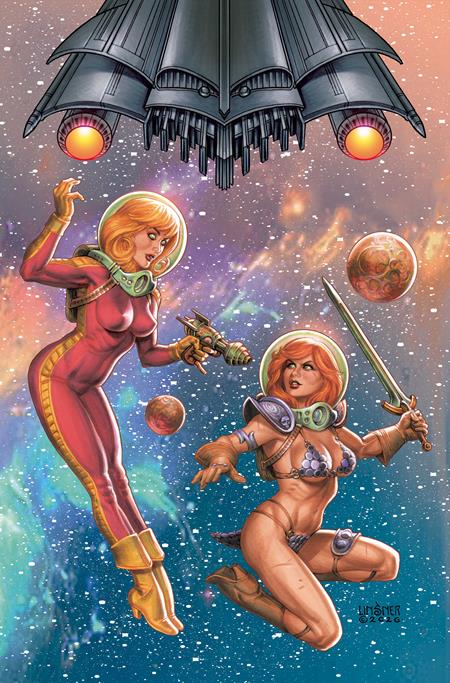 RED SONJA BARBARELLA #1 CVR J JOSEPH MICHAEL LINSNER LTD VIRGIN VAR DYNAMITE Entertainment Homero Rios Diego Yapur Joseph Michael Linsner PREORDER