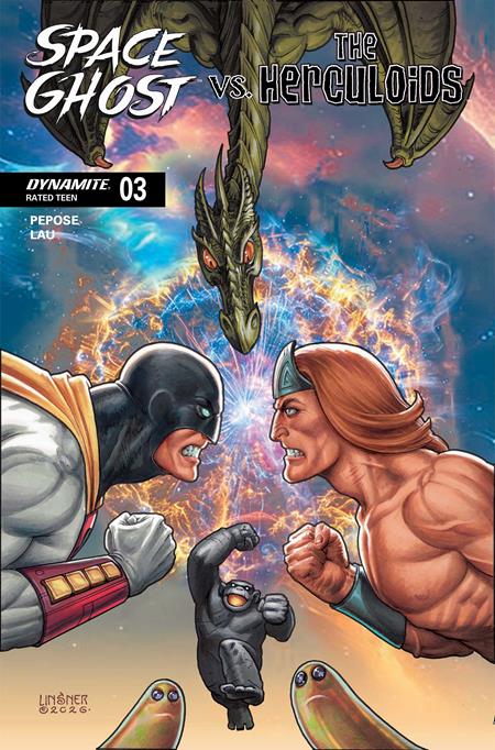 SPACE GHOST VS THE HERCULOIDS #3 CVR C JOSEPH MICHAEL LINSNER VAR DYNAMITE Entertainment David Pepose Jonathan Lau Joseph Michael Linsner PREORDER
